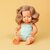 Europees babymeisje met Vitiligo en lange blonde haren (38 cm)