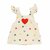 Kledingset jurk met T-Shirt Confetti Hart (28-35 cm)
