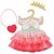 Jurk prinses Emily met kroon en tas (28-35 cm)
