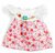 Kledingset 25 cm Roze jurk met kanten mouwtjes Small