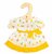 Kledingset 25 cm Patroonjurkje met Gele Rand Small