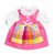 Kledingset 25 cm Roze Jurkje met Pinafore Small