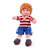 Kledingset 25 cm Denim Shorts en Rood Gestreepte Top  Small
