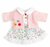 Kledingset 25 cm Roze Bloemen jurk met Cardigan Small