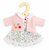 Kledingset 25 cm Roze Bloemen jurk met Cardigan Small