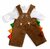 Kledingset 25 cm Bruine Tuinbroek met Shirt Small
