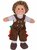 Kledingset 25 cm Bruine Tuinbroek met Shirt Small