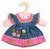 Kledingset 30 cm Denim jurk met Roze bies Medium