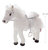 Kambaar paard wit met geluidchip (27 cm) XS/ XM/ XL